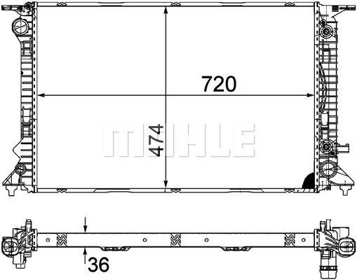 Kühler, Motorkühlung Mahle Original CR 1134 000P von Mahle Original