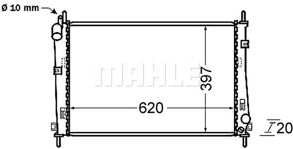 Kühler, Motorkühlung Mahle Original CR 1137 000S von Mahle Original