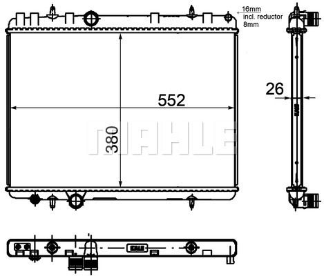 Kühler, Motorkühlung Mahle Original CR 1144 000P von Mahle Original