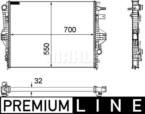 Kühler, Motorkühlung Mahle Original CR 1184 000P von Mahle Original