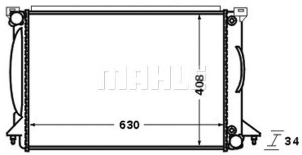 Kühler, Motorkühlung Mahle Original CR 1422 000S von Mahle Original