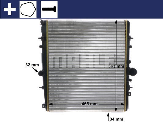 Kühler, Motorkühlung Mahle Original CR 1437 000S von Mahle Original