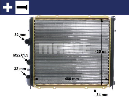 Kühler, Motorkühlung Mahle Original CR 1502 000S von Mahle Original