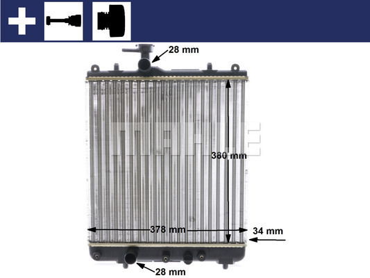 Kühler, Motorkühlung Mahle Original CR 1514 000S von Mahle Original