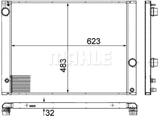 Kühler, Motorkühlung Mahle Original CR 1682 000P von Mahle Original