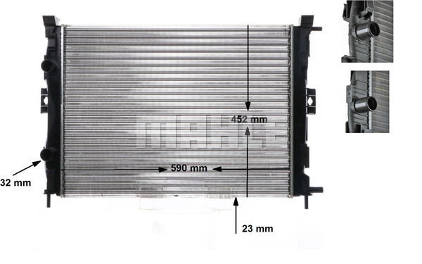 Kühler, Motorkühlung Mahle Original CR 1690 000S von Mahle Original