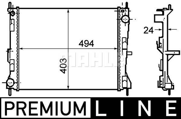 Kühler, Motorkühlung Mahle Original CR 1691 000P von Mahle Original