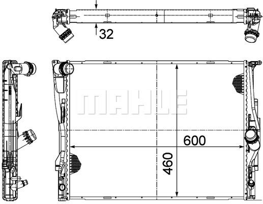 Kühler, Motorkühlung Mahle Original CR 1711 000P von Mahle Original