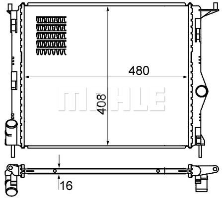 Kühler, Motorkühlung Mahle Original CR 1765 000S von Mahle Original