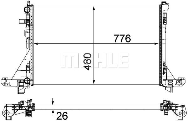 Kühler, Motorkühlung Mahle Original CR 1771 000P von Mahle Original