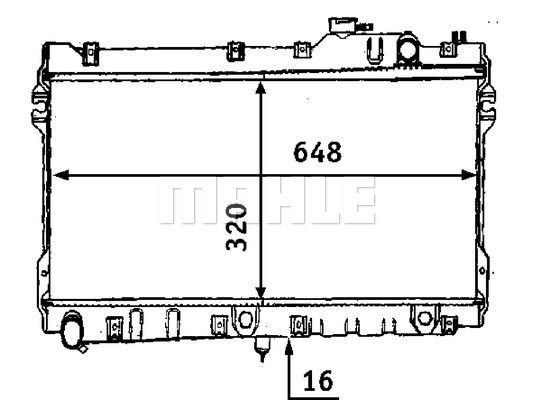 Kühler, Motorkühlung Mahle Original CR 185 000S von Mahle Original