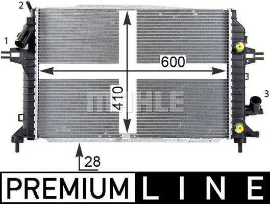 Kühler, Motorkühlung Mahle Original CR 1857 000P von Mahle Original