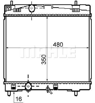 Kühler, Motorkühlung Mahle Original CR 1860 000S von Mahle Original