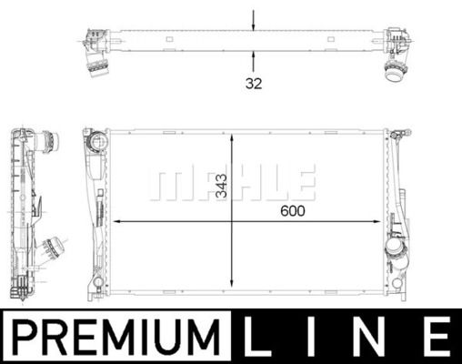 Kühler, Motorkühlung Mahle Original CR 1923 000P von Mahle Original