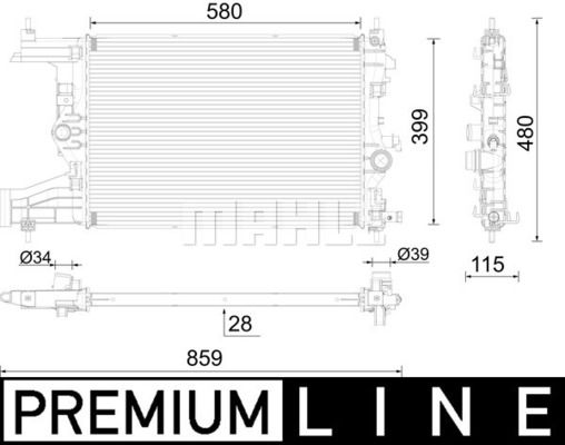 Kühler, Motorkühlung Mahle Original CR 2116 000P von Mahle Original