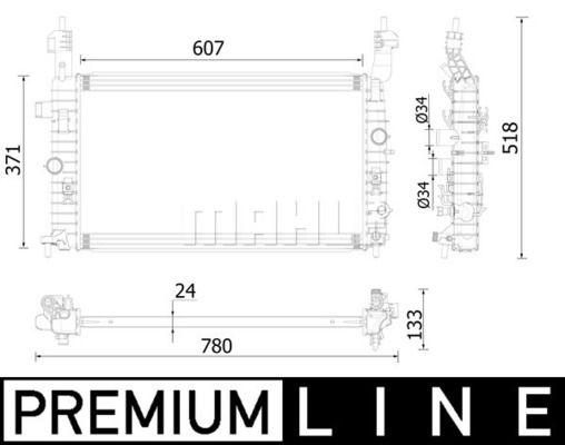 Kühler, Motorkühlung Mahle Original CR 2229 000P von Mahle Original