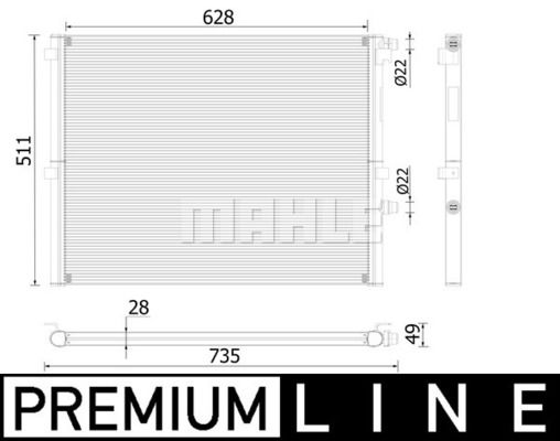 Kühler, Motorkühlung Mahle Original CR 2307 000P von Mahle Original