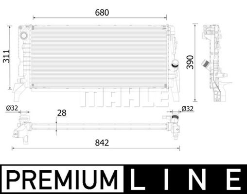 Kühler, Motorkühlung Mahle Original CR 2311 000P von Mahle Original