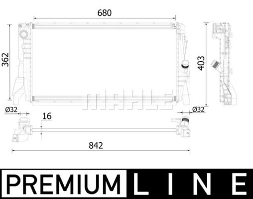 Kühler, Motorkühlung Mahle Original CR 2315 000P von Mahle Original