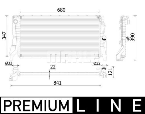 Kühler, Motorkühlung Mahle Original CR 2318 000P von Mahle Original