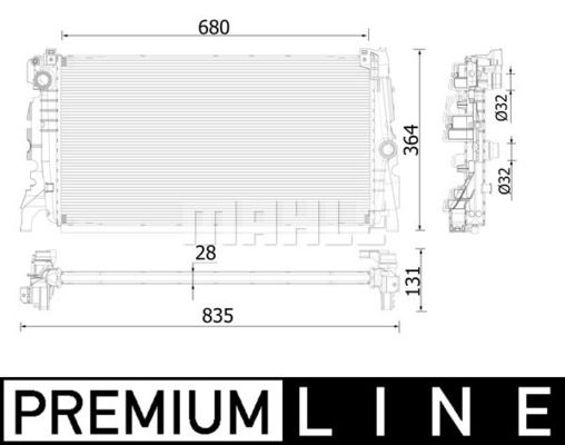 Kühler, Motorkühlung Mahle Original CR 2323 000P von Mahle Original