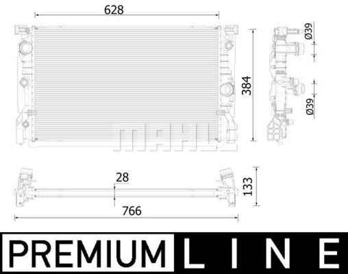 Kühler, Motorkühlung Mahle Original CR 2324 000P von Mahle Original