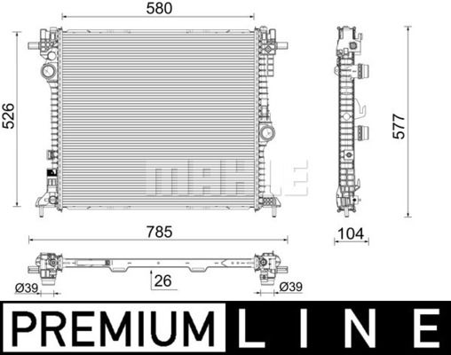 Kühler, Motorkühlung Mahle Original CR 2587 000P von Mahle Original