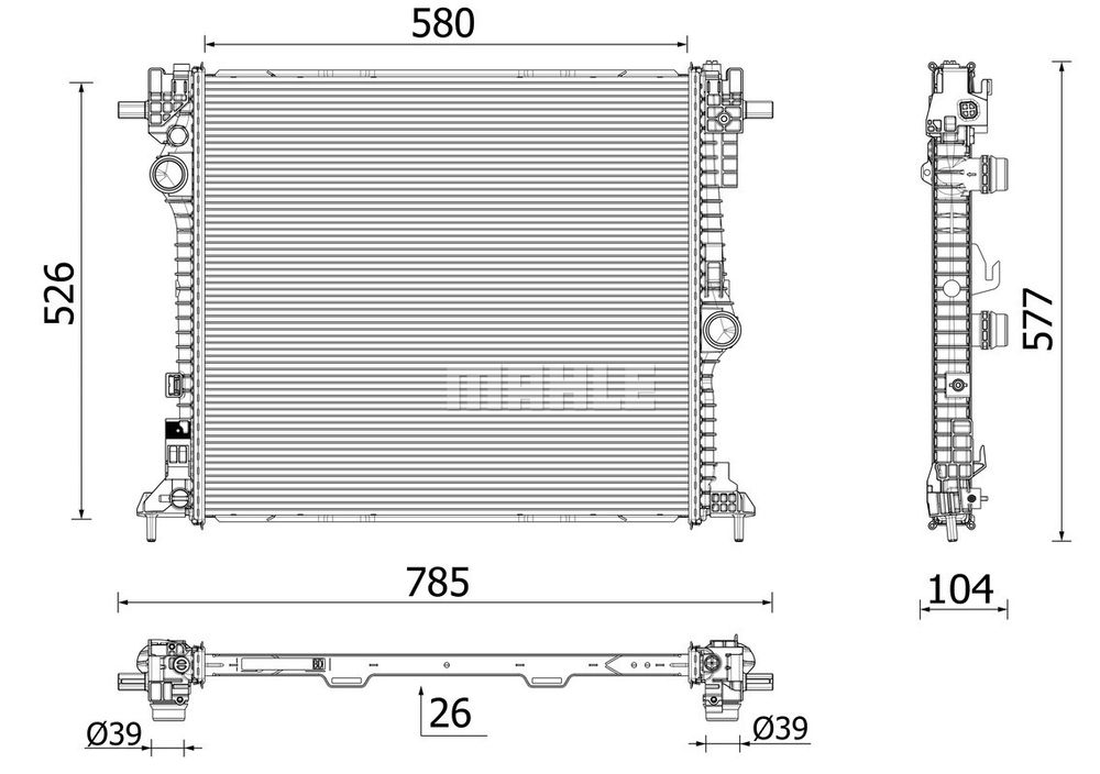 Kühler, Motorkühlung Mahle Original CR 2599 000P von Mahle Original