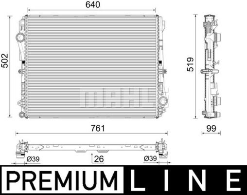 Kühler, Motorkühlung Mahle Original CR 2604 000P von Mahle Original