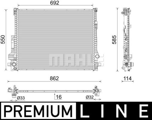 Kühler, Motorkühlung Mahle Original CR 2607 000P von Mahle Original