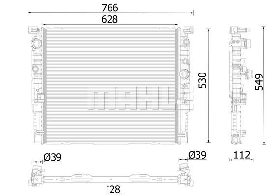 Kühler, Motorkühlung Mahle Original CR 2630 000P von Mahle Original