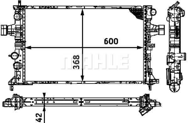 Kühler, Motorkühlung Mahle Original CR 319 000S von Mahle Original