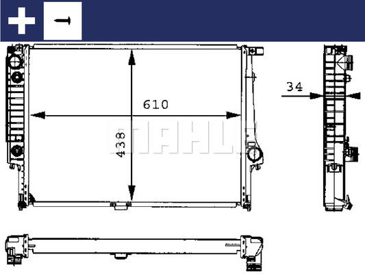 Kühler, Motorkühlung Mahle Original CR 326 001S von Mahle Original