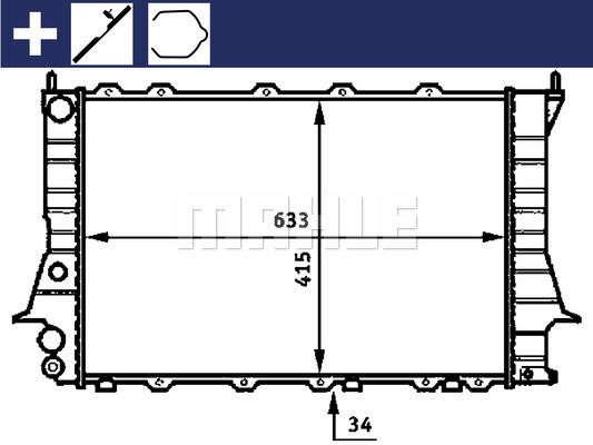 Kühler, Motorkühlung Mahle Original CR 358 000S von Mahle Original