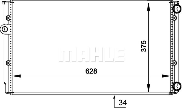 Kühler, Motorkühlung Mahle Original CR 373 000S von Mahle Original