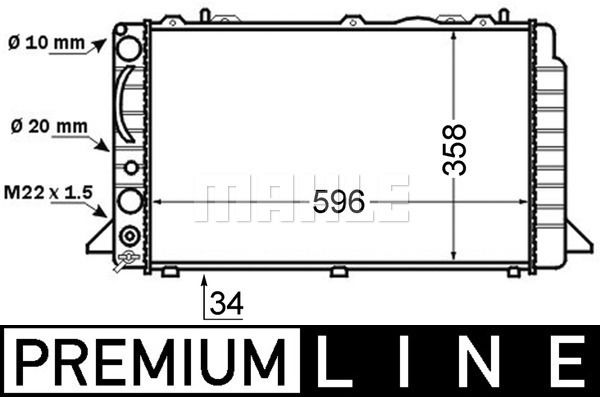 Kühler, Motorkühlung Mahle Original CR 396 000P von Mahle Original