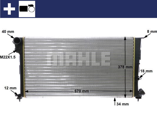 Kühler, Motorkühlung Mahle Original CR 471 000S von Mahle Original