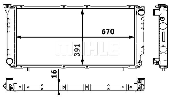 Kühler, Motorkühlung Mahle Original CR 541 000S von Mahle Original