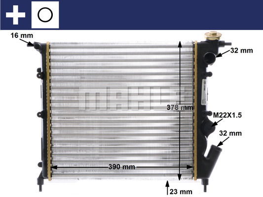 Kühler, Motorkühlung Mahle Original CR 642 000S von Mahle Original