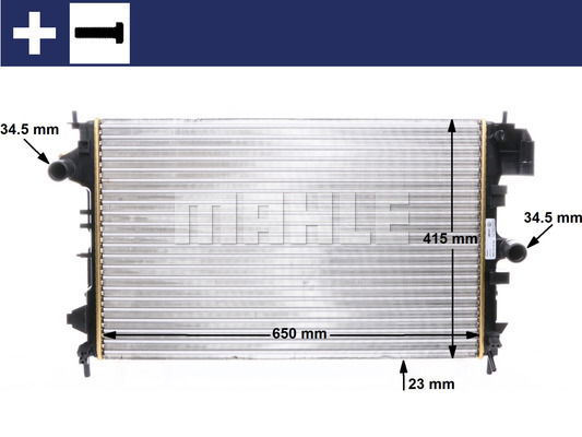 Kühler, Motorkühlung Mahle Original CR 8 000S von Mahle Original