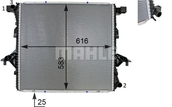 Kühler, Motorkühlung Mahle Original CR 81 000S von Mahle Original