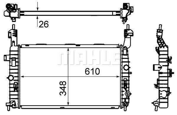 Kühler, Motorkühlung Mahle Original CR 833 000S von Mahle Original