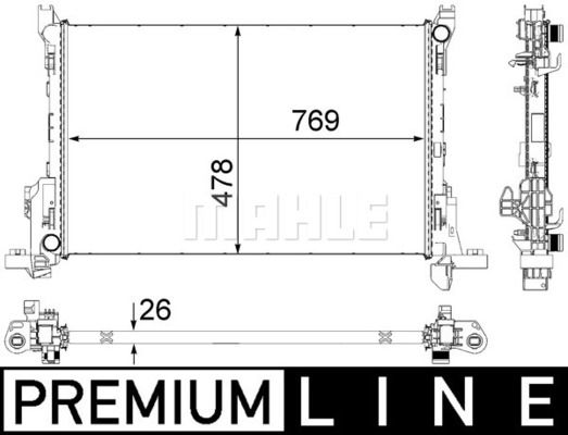 Kühler, Motorkühlung Mahle Original CR 84 000P von Mahle Original