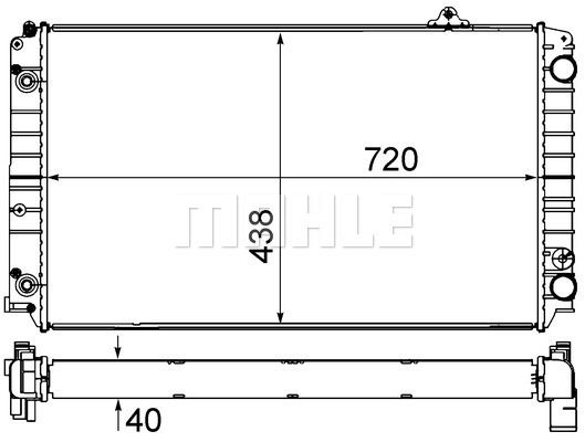 Kühler, Motorkühlung Mahle Original CR 853 000S von Mahle Original