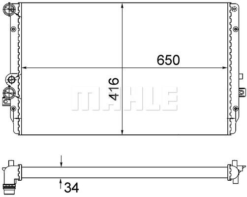 Kühler, Motorkühlung Mahle Original CR 854 001S von Mahle Original