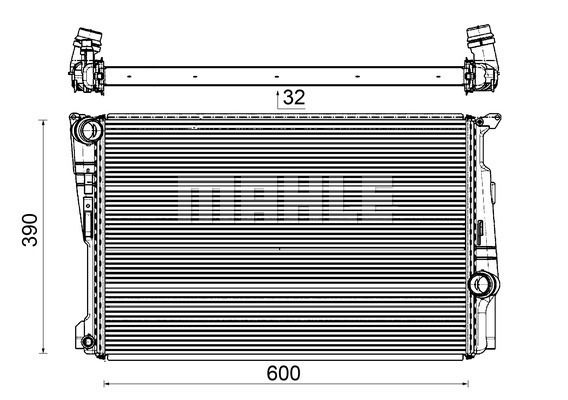 Kühler, Motorkühlung Mahle Original CR 877 000P von Mahle Original