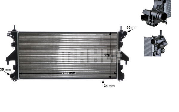 Kühler, Motorkühlung Mahle Original CR 886 000S von Mahle Original