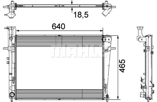 Kühler, Motorkühlung Mahle Original CR 908 000P von Mahle Original