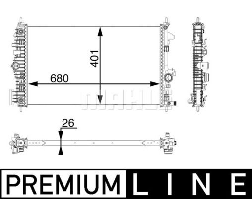 Kühler, Motorkühlung Mahle Original CR 927 000P von Mahle Original