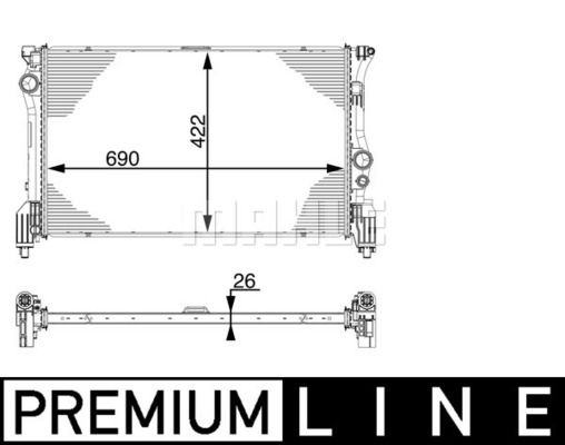 Kühler, Motorkühlung Mahle Original CR 931 000P von Mahle Original